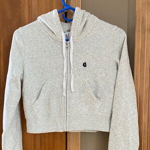Hollister Light Gray Zip-Up Hoodie. NWT women’s size small.